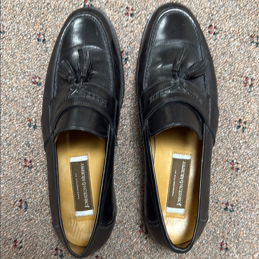 Johnston & Murphy Black Tassel Loafers
